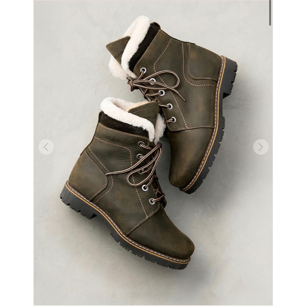NWOB Overland Women Norwegian Shearling EU 40 Boots Leather Boots in Rock $399